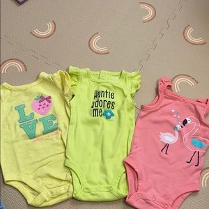 Three  neon Onesies
